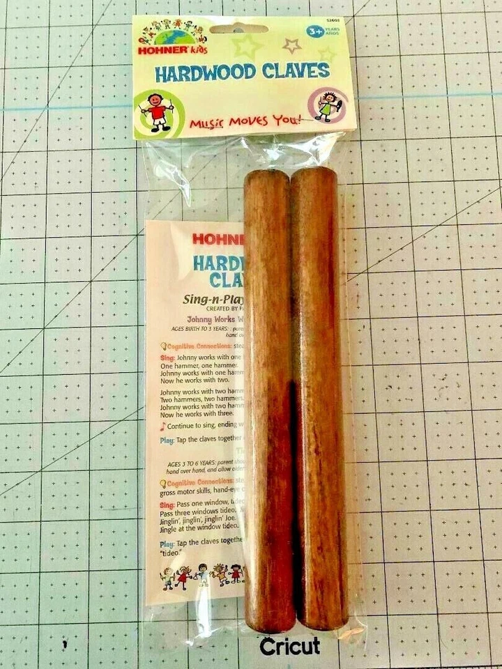 Claves de madera dura Hohner para niños - 1 par Foto 2 de 3