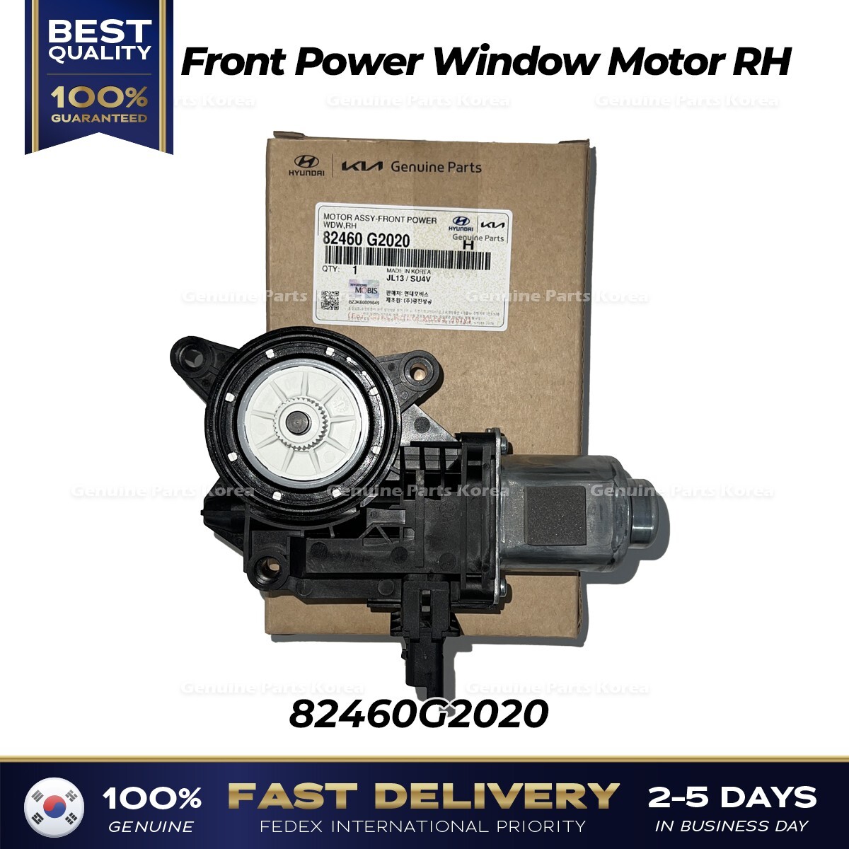 ⭐Genuine⭐ Front Power Window Motor RH 82460G2020 for Hyundai 