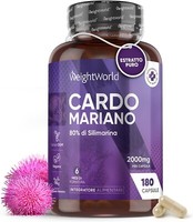 Cardo Mariano 80% Silimarina - Polvere Di Cardo Mariano Puro - 180 Capsule Vegan