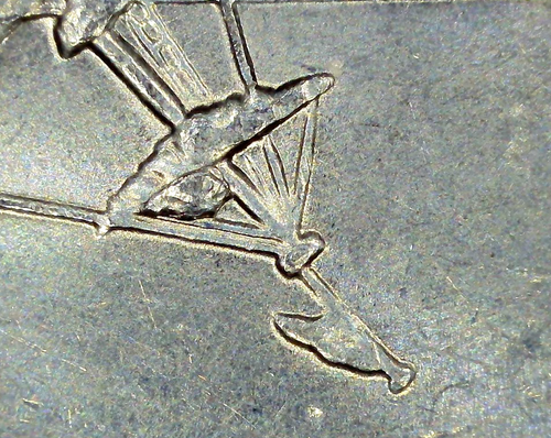 2000 D Virginia Quarter. ERROR, R - Die Chip in Rigging of Ship - Picture 4 of 12