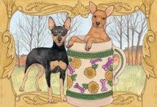 Miniature Pincher Blank Note Card