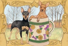 Miniature Pincher Blank Note Card