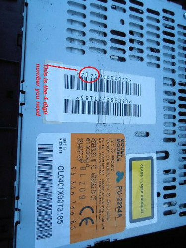 RADIO CODE CLARION PEUGEOT Fiat Models Only Peugeot Radio Ulysse Xsara C7 Stereo - Picture 2 of 3