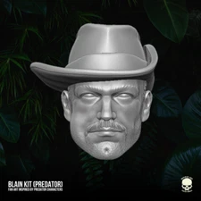 Blain Cooper v1 Jesse Ventura custom head for Predator action figures
