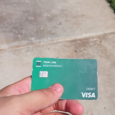 True Link Independence Visa Debit Card Green Chip Card Issuer True Link