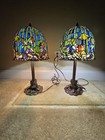 Metal Base Tiffany Style Lotus Water Lily Stained Glass Handcrafted Table Lamps — photo 1