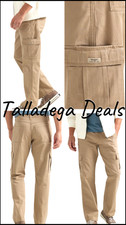 Men's Wrangler Cargo Pants w/ Stretch Relaxed Fit Elmwood Khaki Beige ALL SIZES