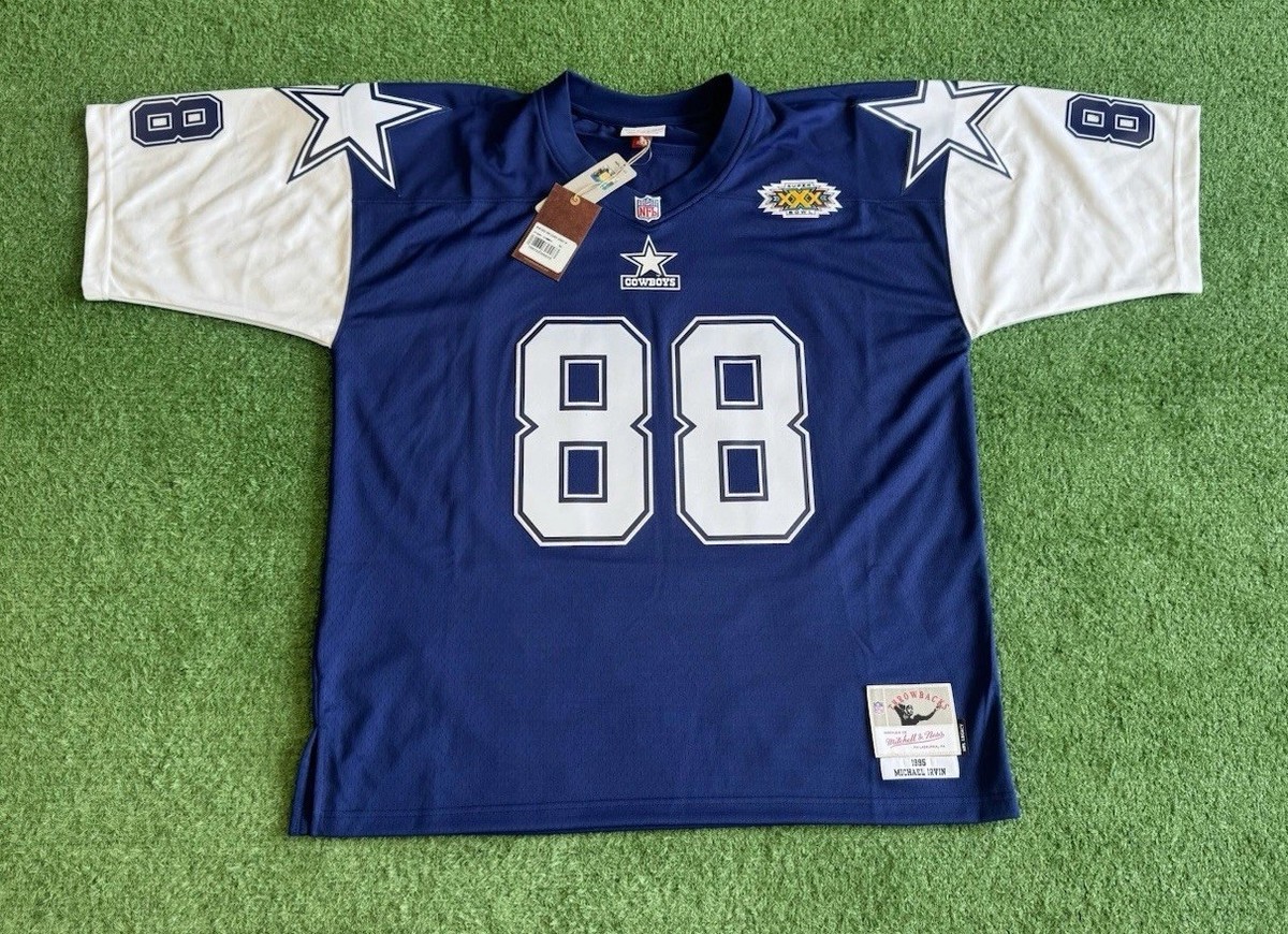 【激レア】NFL mitchell&ness 総刺繍　cowboys 記念モデル Mitchell Ness Dallas Cowboys Michael Irvin Jersey XXL Super Bowl