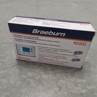 Braeburn Economy 1020 24V Digital Single Stage Non-Programmable Thermostat