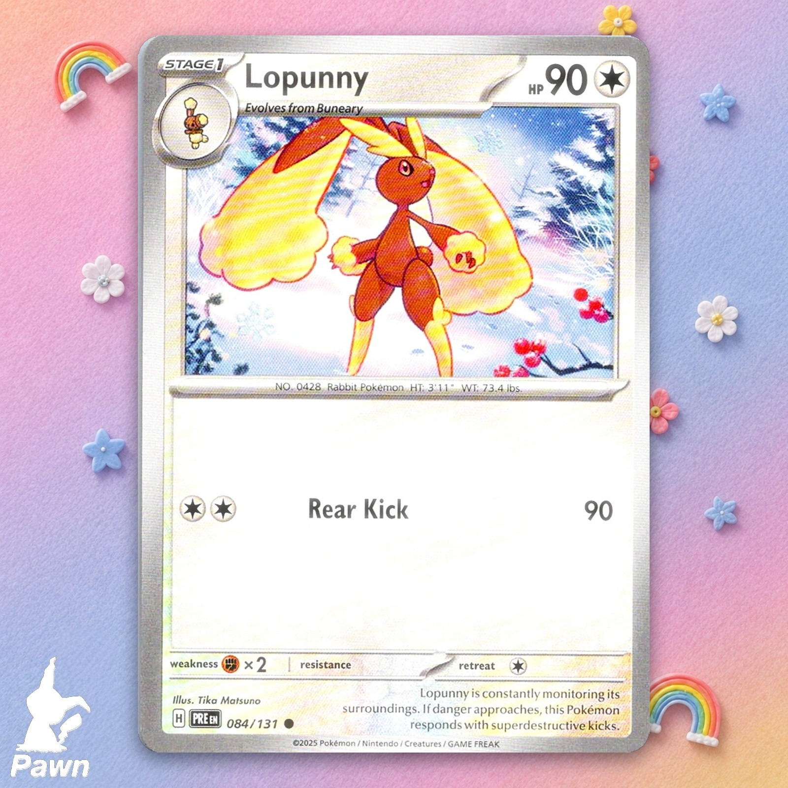 Lopunny 84/131 Prismatic Evolutions Pokemon TCG Card