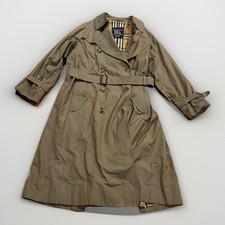 Vintage 80's Burberry Trench Coat Kensington Wool Removable Liner Men s 48 Long