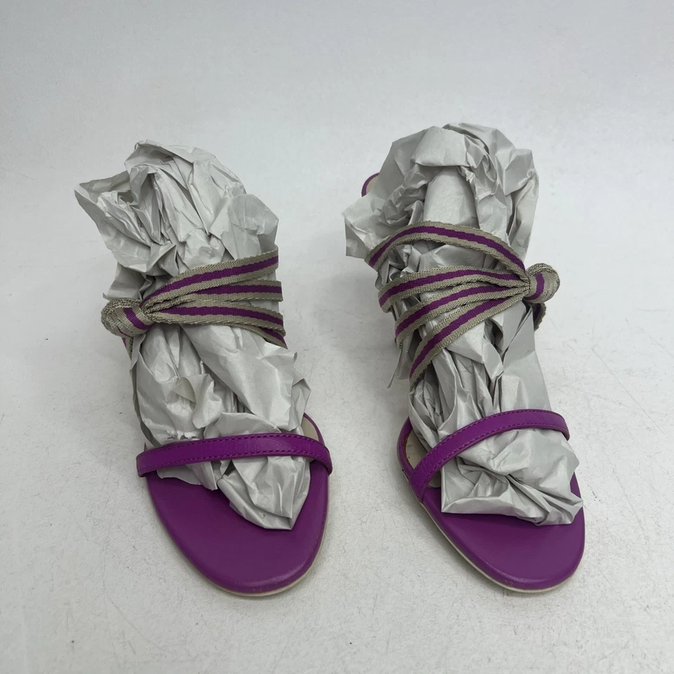 GUCCI - Tacones morados con tiras - Talla 7 - Hecho en Italia Foto 2 de 4