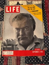 LIFE MAGAZINE SEPTEMBER 1 1952 HEMINGWAY OLD MAN AND THE SEA GOOD CONDITION