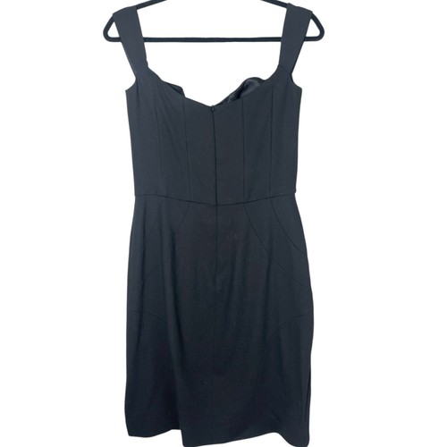 Monique Lhuillier Korsett schwarz Mini Cocktailkleid ärmellos Gr. 8 - Bild 9 von 10