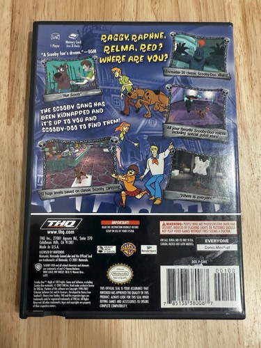 Scooby-Doo Night of 100 Frights (Nintendo GameCube, 2002) Complete Manual CIB - Picture 3 of 4