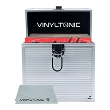 Vinyl Tonic 7`` Vinyl Storage Case With Cloth   Silver NEW