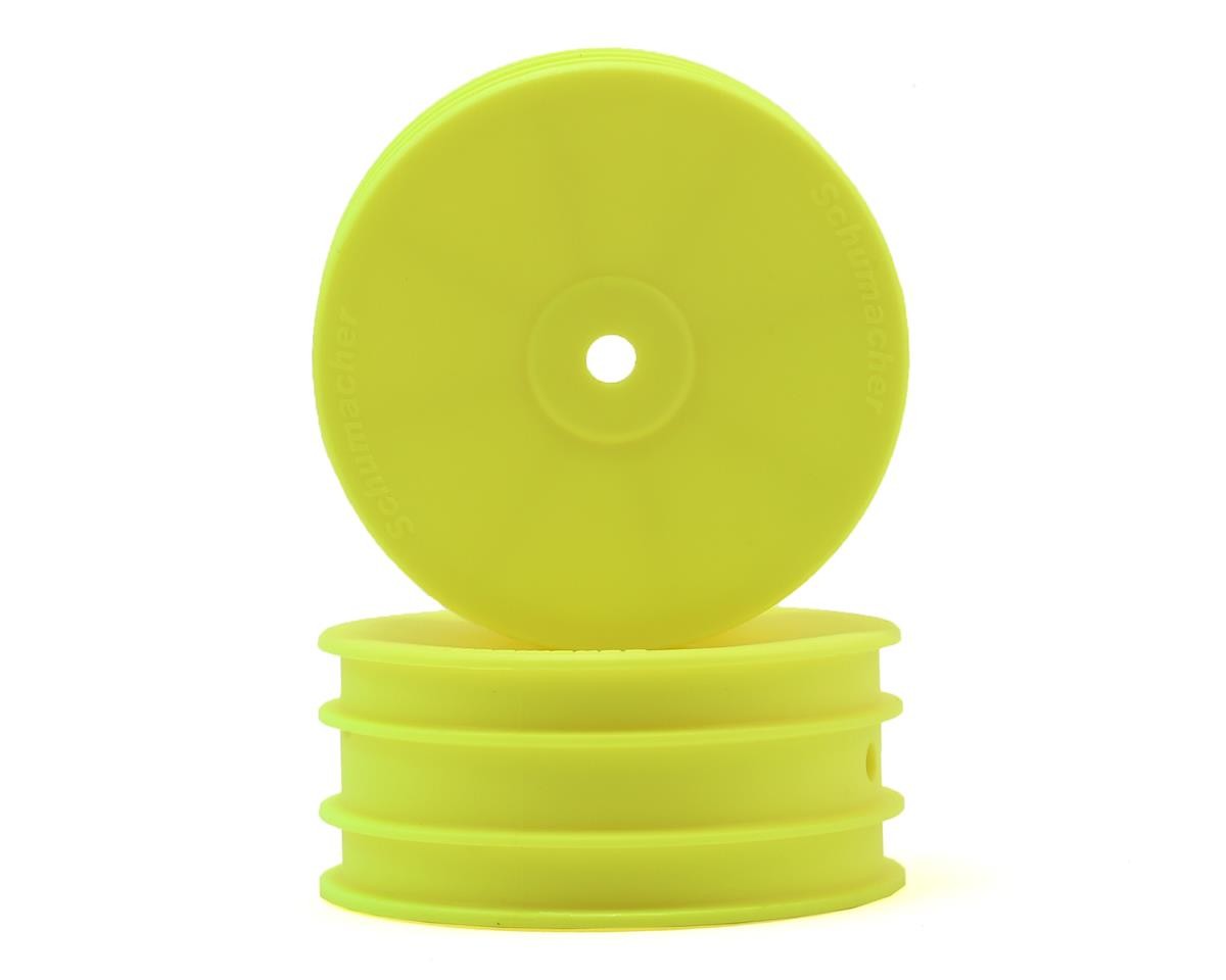 Schumacher 12mm 1/10 4WD Buggy Front Hex Wheels (Yellow) (2) [SCHU7458]🌟✨25 Years on eBay! 250,000+ feedback!✨🌟