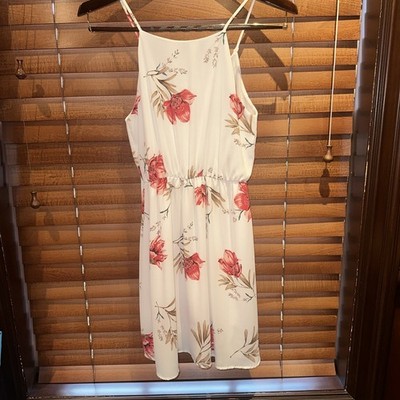 Lush Size Medium (M) Dress Pink Floral Babydoll Causal