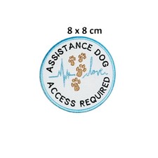 Assistance Dog Dog Handler Embroidered Sew Iron On Patch Jacket Jeans Bag N-881