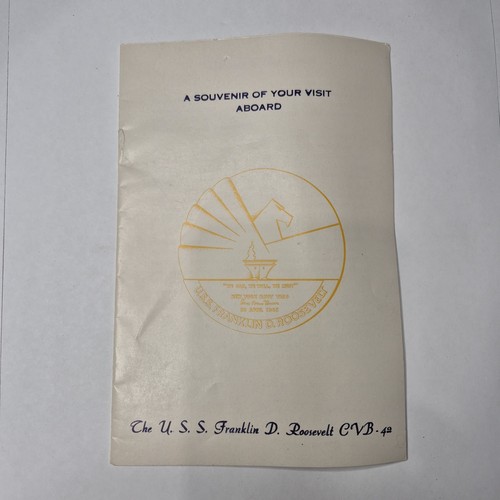 USS Franklin D. Roosevelt CVB-42 Guest Cruise Souvenir Booklet 1950 Navy