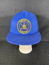 Vintage Troop ‘T’ Thruway Mesh Baseball Hat Cap New York