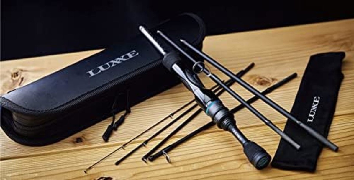 ロッド Gamakatsu LUXXE 554M Gamakatsu Saltwater Freshwater Spinning Pack Rod LUXXE