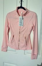 lululemon athletica Define Jacket Pink Women  s 2 Full Zip Stretch Pockets Nylon