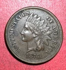 1876 US Indian Head Cent! Lower Mintage! XF Details! Old US Coin!