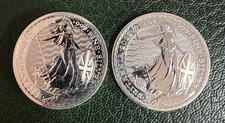 ✨  2 X 2022 UK Britannia Fine Silver 1 oz Bullion Coin (in capsule)