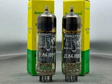 Matched Pair Mullard Amperex BB 6BQ5 EL84 Tubes Matched Codes rx1 B8B Blackburn
