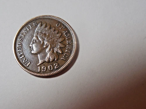 1902 Indian Head Penny in XF condition.  Liberty, great rim, diamonds. Stunning!