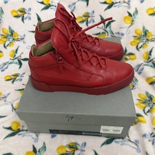 Giuseppe Zanotti Foxy London Sc Uomo Red Leather Men's Sneakers 43.5 Used