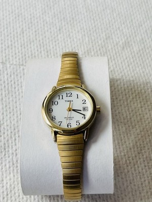 Timex Indiglo Women's Quartz Analog Wristwatch Date Gold Tone Bracelet 30M