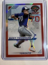 2025 Panini Prospect Edition #8 Ricky Tiedemann Holo Prospect Ticket - Red #/199
