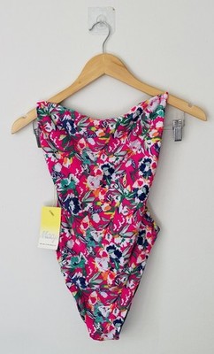 NEW MAAJI Brittany One Piece Swimsuit Medium Floral Reversible NWT