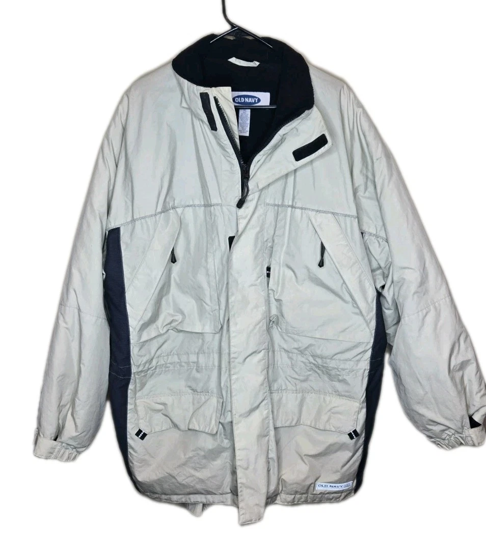 Old Navy Insulated Jacket Y2K Biege /Black Size Large