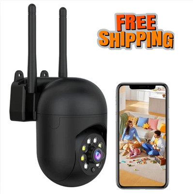 2K Security Camera Wired, 2.4/5GHz Home WiFi Camera, 360° PTZ Baby Monitor with 