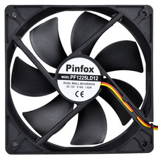 12V DC 120Mm Quiet Cooling Fan Silent, Variable Speed Control by 5V to 12V Input