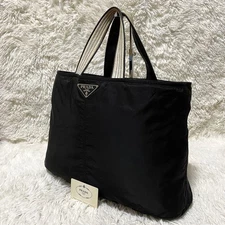 PRADA Nylon Tote Bag Black Large Capacity A4 PC Shoulder Authentic