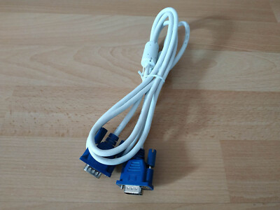 1,8m VGA Kabel VGA-Monitorkabel, Typ E101344, VW-1, 80°C, weiß