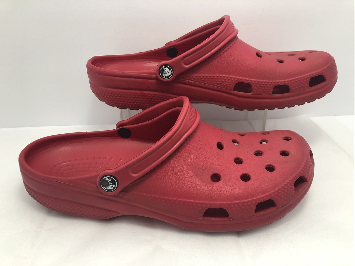 Crocs Clogs Men Sz 13Classic Red Slip On Sandals  Shoes Crocs Classic Unisex Casual Clog - Red (Mens | Mercari main image 2