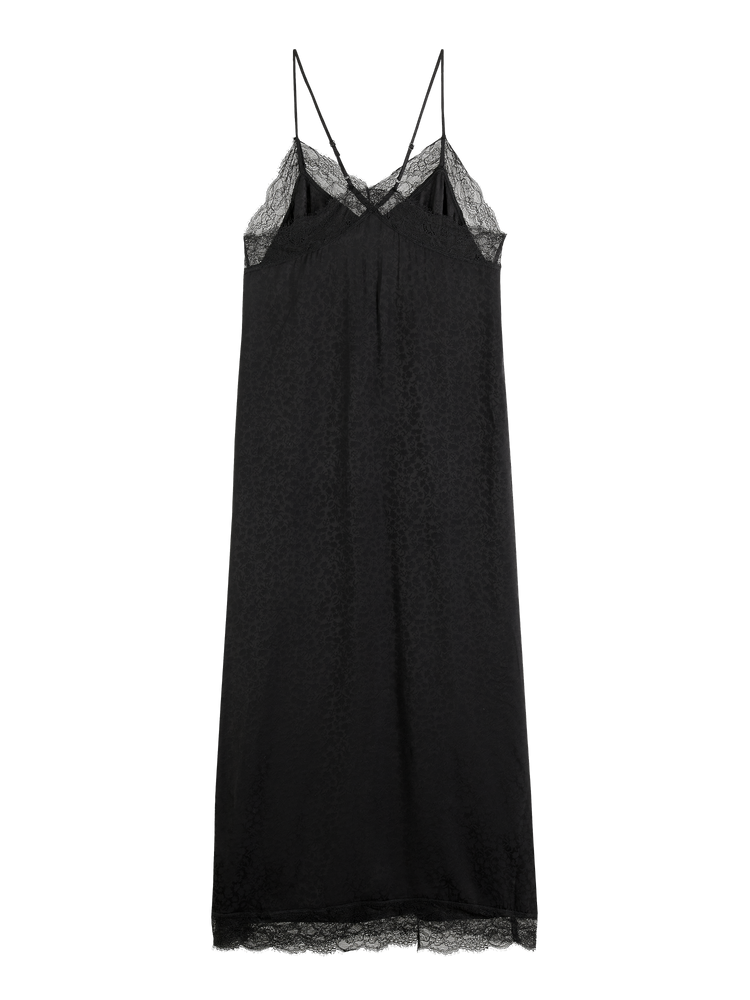 SCOTCH & SODA CAMI DRESS WITH LACE DETAIL IN EVENING BLACK SIZE US 6/S $188