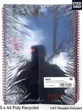 Image of Black n Red Wirebound Recycled A4 Notebook Poly Cover Ruled Optik 90gsm 140-Page