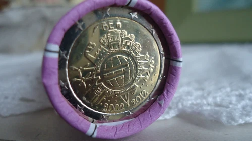 -- 2 EURO COMMEMORATIVE - BELGIUM 2012 - 10 YEARS OF THE FIAT EURO