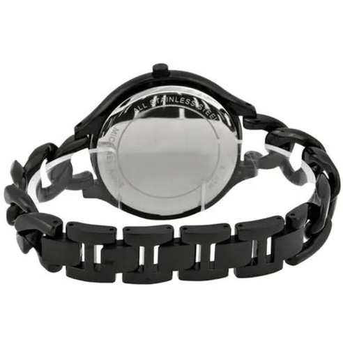NWT Michael Kors MK3317 Slim Runway Black Women's Watch 42mm - Picture 3 of 6