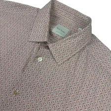 Paul Smith Men’s Linen/Cotton Long Sleeve Button Shirt Floral Red • Size 16.5