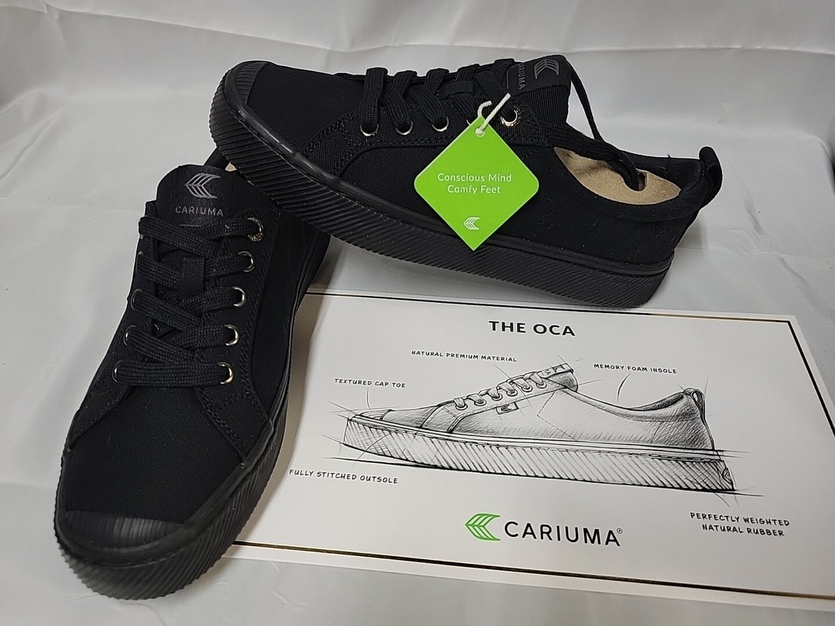Cariuma OCA All Black Men Women Low Canvas Sneaker Unisex Woman Size Men  - Main Image