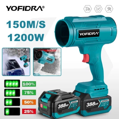 YOFIDRA Für Makita 18V Turbogebläse Akku Bläser Gebläse 1200W Mini Turbo Luftgebläse DE
