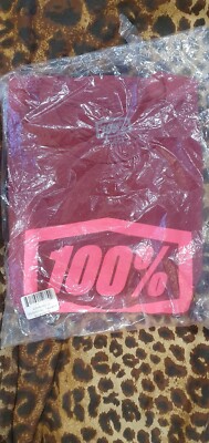 JT Racing 100% All Over T-Shirt Motocross Evo Twinshock XL Burgundy Pink 