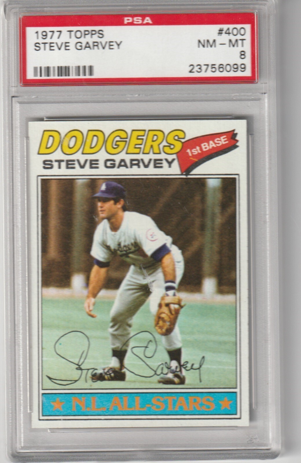 1977 Topps Steve Garvey #400, PSA NM-MT 8